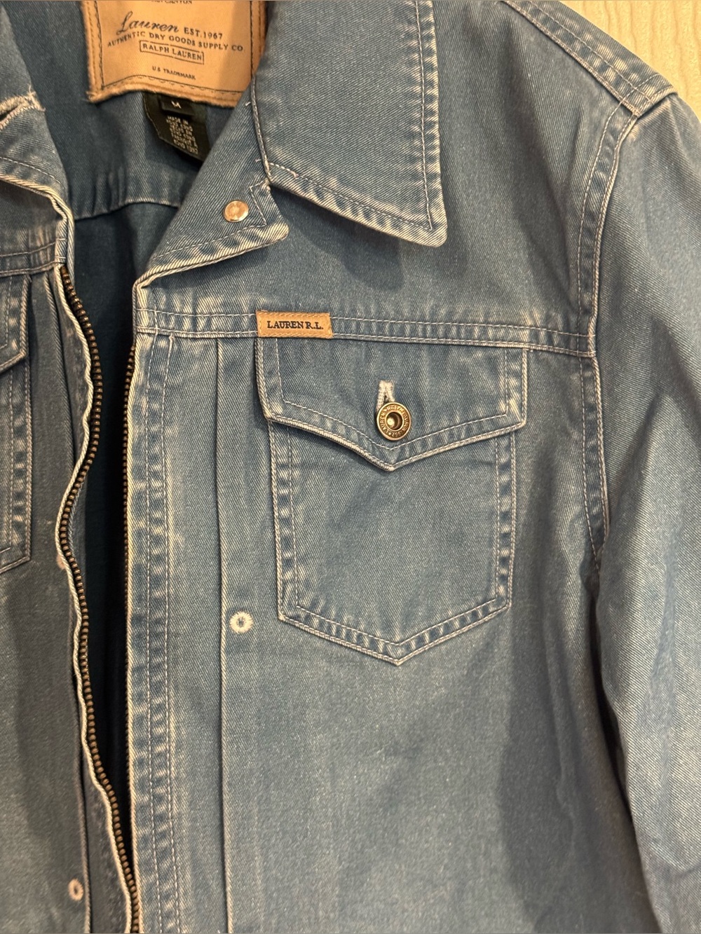 Vintage Ralph Lauren Glen Canyon Denim Chore Jacket - Medium - Picture 4 of 10